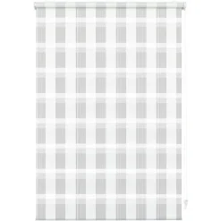 EasyFix Doppelrollo 'Karo' weiß 60 x 150 cm