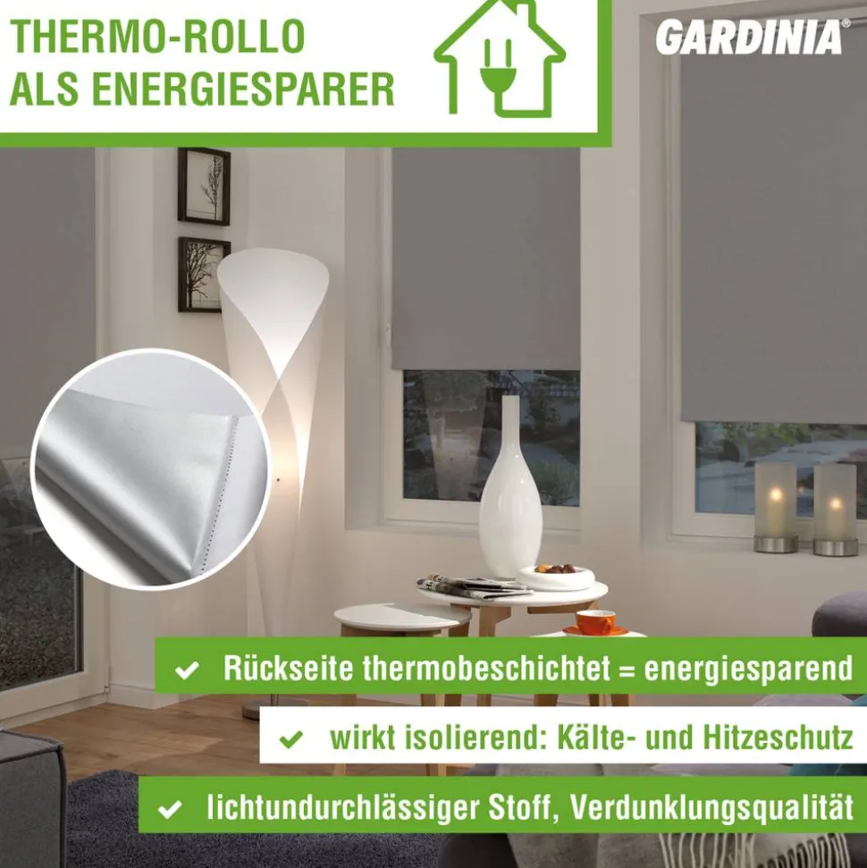 EasyFix Rollo 'Thermo energiesparend' grau 90 x 150 cm