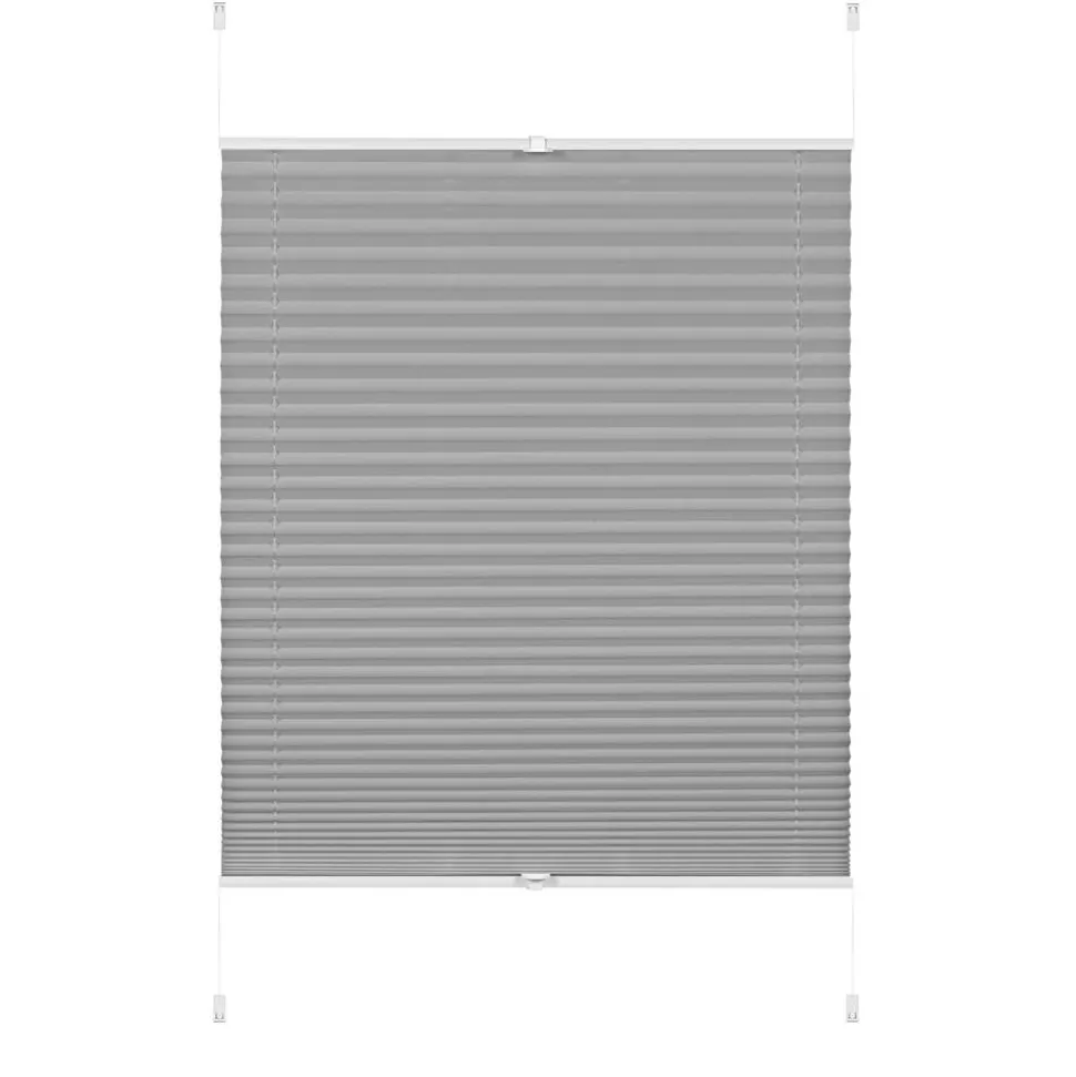 EasyFix-Plissee 'Greta' steingrau 70 x 130 cm 7-teilig