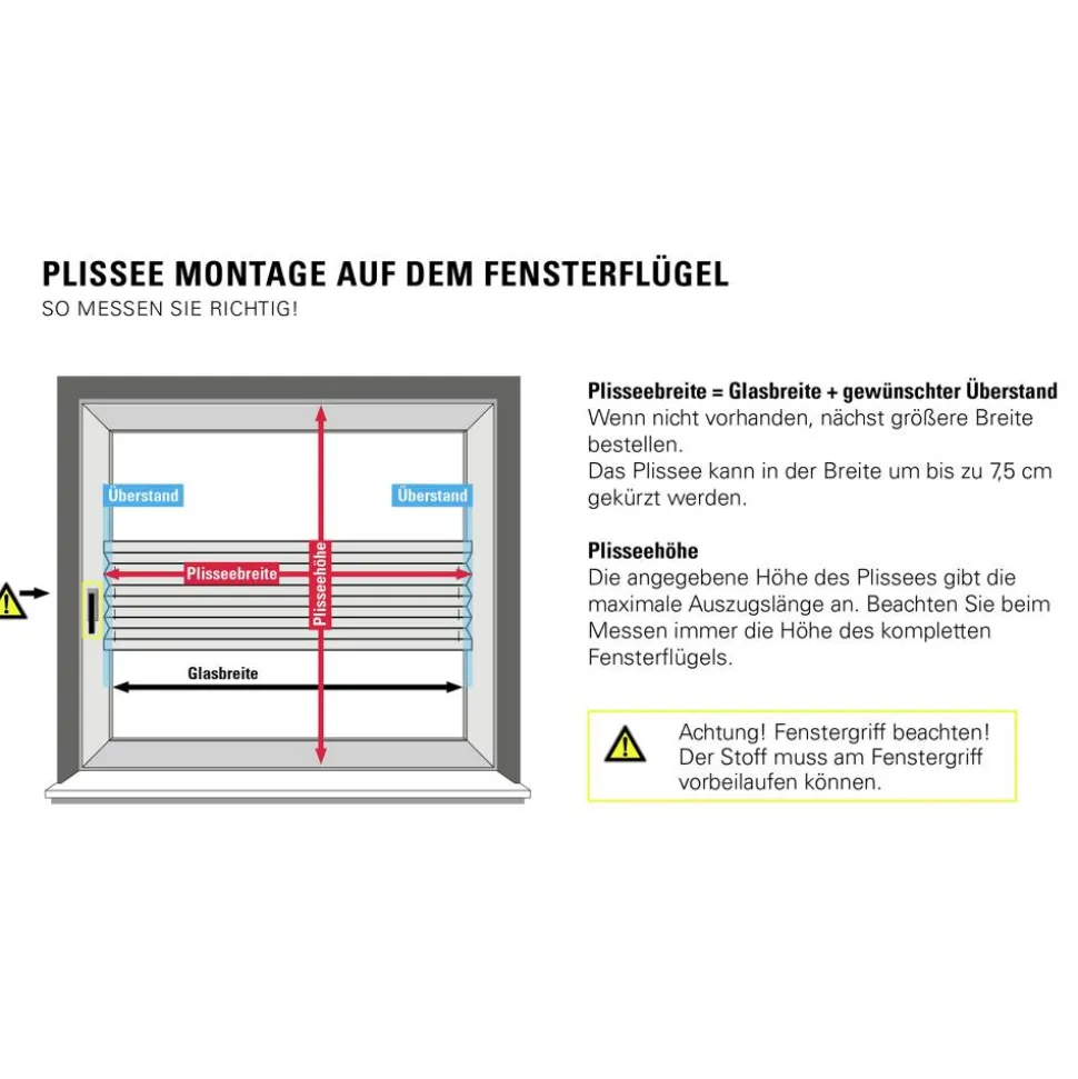 EasyFix-Plissee 'Greta' steingrau 70 x 130 cm 7-teilig