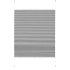 EasyFix-Plissee 'Greta' steingrau 80 x 130 cm 7-teilig