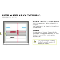 EasyFix-Plissee 'Greta' steingrau 50 x 130 cm 7-teilig