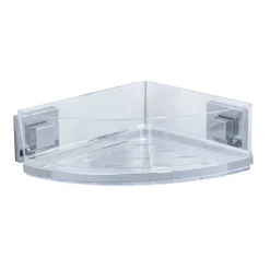Eckablage 'Vacuum-Loc Quadro' chromfarbend 28 x 8,5 x 19,5 cm