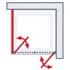 Eckdusche mit Pendeltür 'Alexa Style 2.0' teilgerahmt, aluminiumfarben, 90 x 192 x 90 cm