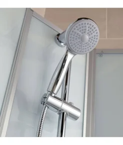 Eckdusche mit Schiebetür 'Ibiza' rechts, vollgerahmt, light-green, 120 x 204 x 90 cm