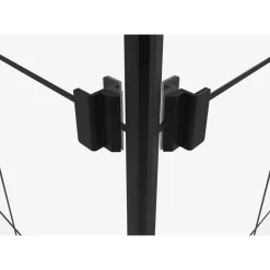 Eckdusche mit Schwingtüren vollgerahmt schwarz 90 x 90 x 200 cm