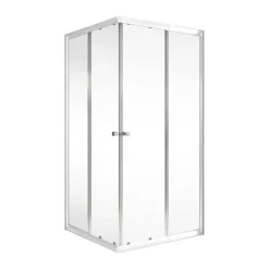 Eckdusche 'Sunny' klar weiß 75-90 x 75-90 x 180 cm vollgerahmt