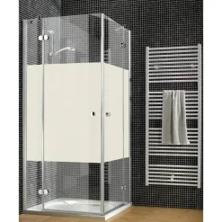 Eckdusche 'Winga Intima' mit Drehtür 100 x 100 cm chrom