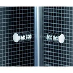 Eckdusche 'Winga Intima' mit Drehtür 100 x 100 cm chrom