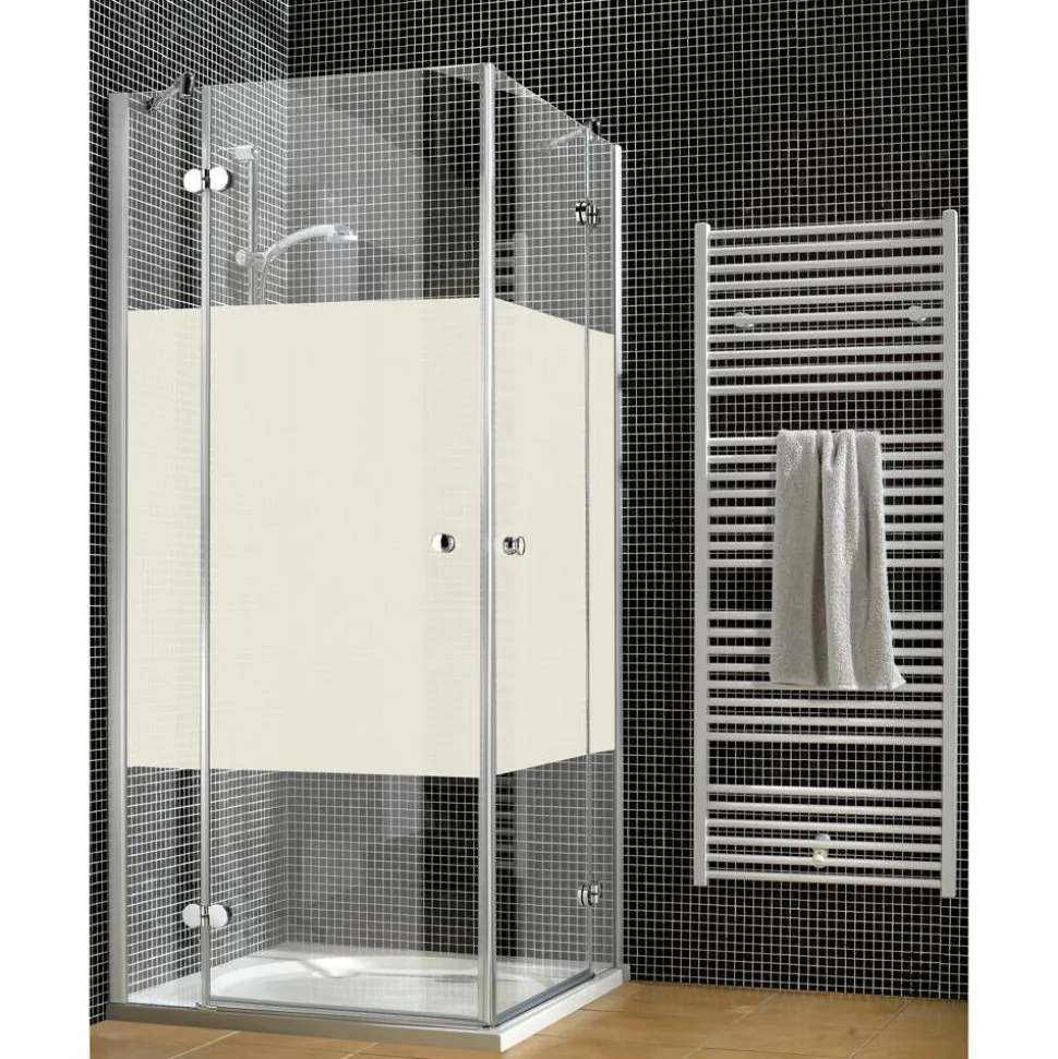 Eckdusche 'Winga Intima' mit Drehtür, Antikalkbeschichtung 80 x 80 cm grau