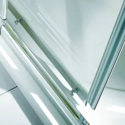 Eckeinstieg 'Fara 4' Schiebetür, 70 - 80 cm, silber, Kunststoffglas