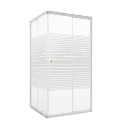 Eckeinstieg 'Sunny' silbern 75-90 x 175 cm 4-teilig