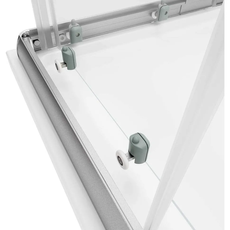 Eckeinstieg 'Sunny' silbern 75-90 x 175 cm 4-teilig