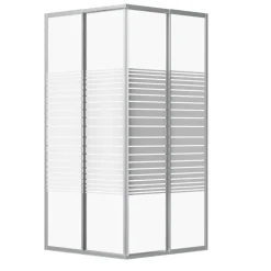 Eckeinstieg 'Meike' silbern 73-88 x 180 cm