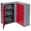 Eck-Hängeschrank 2-Türig mit 4 Fachböden dunkelrot 60 x 60 x 60 cm
