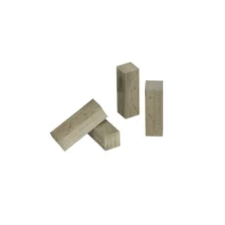 Eckholz Risseiche foliert 60 x 19 x 19 mm, 4 Stück