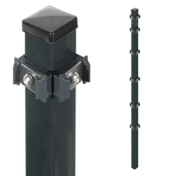 Eckpfosten für Stabmatten 'Essential' anthrazit 4 x 4 x 240 cm