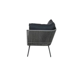 Ecksofa 'Kansas' matt anthrazit/grau 75 x 75 x 75 cm