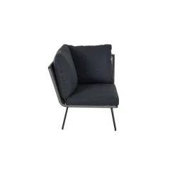 Ecksofa 'Kansas' matt anthrazit/grau 75 x 75 x 75 cm