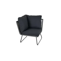 Ecksofa 'Kansas' matt anthrazit/grau 75 x 75 x 75 cm