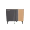 Eckunterschrank 'Optikomfort Jonte984' anthrazit/eichefarben 100 x 87 x 58,4 cm