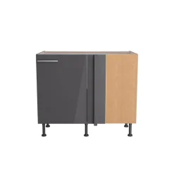 Eckunterschrank 'Optikomfort Jonte984' anthrazit/eichefarben 100 x 87 x 58,4 cm