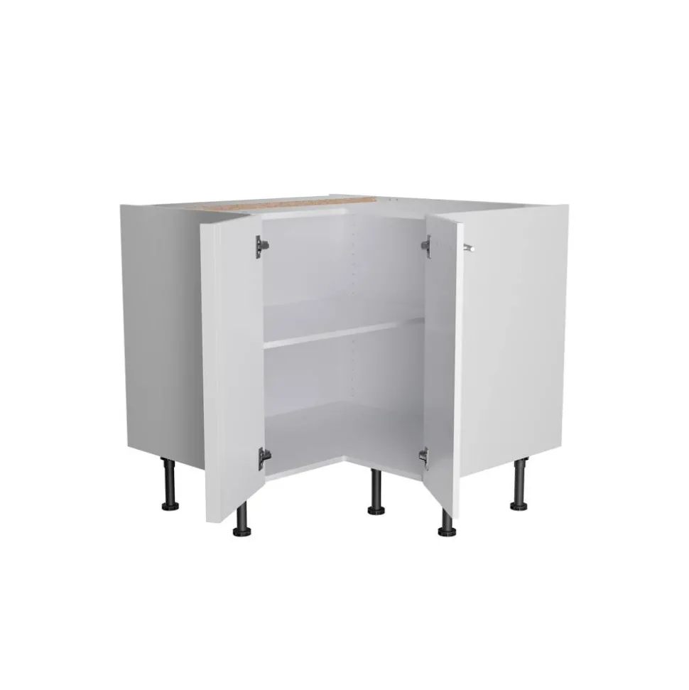 Eckunterschrank 'Optikomfort Bengt932' weiß 90 x 87 x 58,4 cm