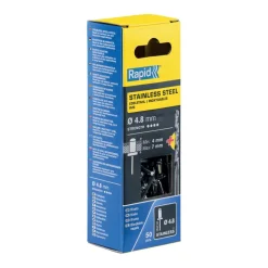 Edelstahl-Blindniete Ø 4,8 x 10 mm 50 Stück inkl. Bohrer