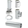 Edelstahl-Schornstein-Grundset 'Zitec-Eco' DW Ø 130 mm mit Wanddurchführung 1000 mm