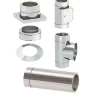 Edelstahl-Schornstein-Grundset 'Zitec-Eco' DW Ø 150 mm mit Wanddurchführung 500 mm