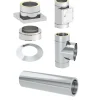 Edelstahl-Schornstein-Grundset 'Zitec-Eco' DW Ø 150 mm mit Wanddurchführung 1000 mm