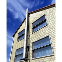 Edelstahl-Schornstein-Set 'Zitec-Eco' DW Ø 130 mm x 5 m WA 250-555 mm