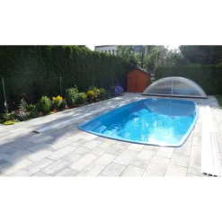 Einbaupool-Set 'Bare' Glasfaserkunststoff sand rock 7,5 x 3,5 x 1,5 m