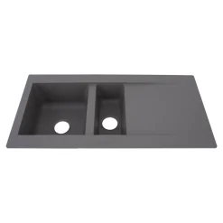 Einbauspüle 'Denver' Mineralite betongrau 100 x 50 cm