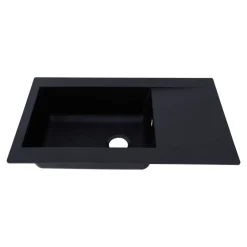 Einbauspüle 'Denver' Mineralite schwarz 86 x 50 cm