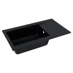 Einbauspüle 'Denver' Mineralite schwarz 86 x 50 cm