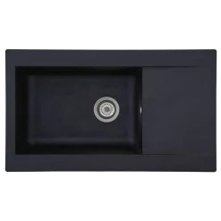 Einbauspüle 'Denver' Mineralite schwarz 86 x 50 cm