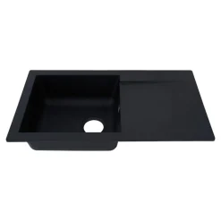 Einbauspüle 'Denver' Mineralite schwarz 78 x 44 cm