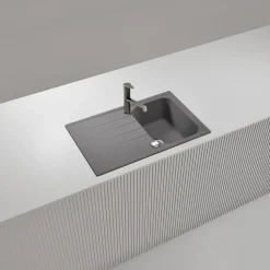 Einbauspüle 'Estia 100S' grau 790 x 500 mm