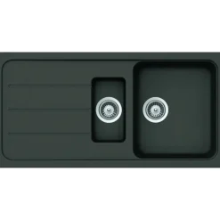 Einbauspüle 'Sofia 150 Onyx' schwarz 1000 x 500 mm