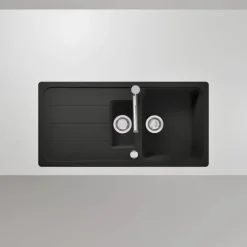 Einbauspüle 'Sofia 150 Onyx' schwarz 1000 x 500 mm