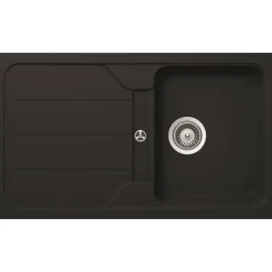 Einbauspüle 'Sofia 100' schwarz 860 x 500 mm