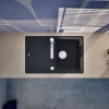 Einbauspüle 'Sofia 100S' schwarz 780 x 500 mm
