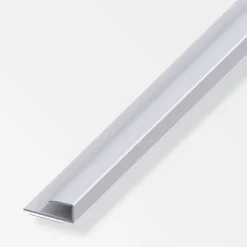 Einfassprofil 'clipstech®' Aluminium silber 15 x 7 x 2000 mm