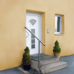 Eingangsgeländer 'GA3' Aluminium eloxiert seitliche Montage 1150 mm