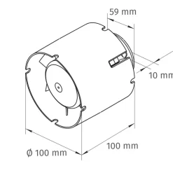 Einschubventilator 'E100' Ø 100 mm