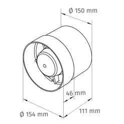 Einschubventilator 'E150' Ø 150 mm