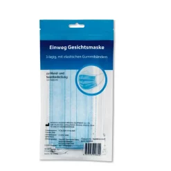 Einweg-Gesichtsmaske blau, 10 Stück