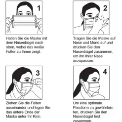 Einweg-Gesichtsmaske blau, 25 Stück