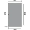 Einzelcarport '617' Gr. 1, 512 x 322 cm ohne Dacheindeckung, kieferfarben